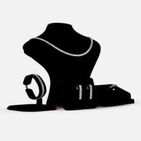 ‎ طقم نسائي فاخر باللون الفضي