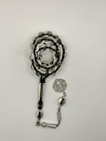 سبحه بكلايت شفاف ، خيط اسود