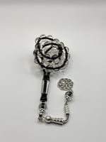 سبحه بكلايت شفاف ، خيط اسود