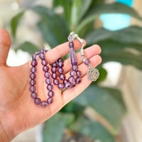 سبحه بكلايت بنفسجي شفاف فاتح