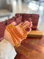 سبحه زعفراني كهرماني شفاف تفصال