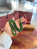 سبحه زعفراني اخضر شفاف تفصال