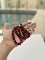 سبحه بكلايت احمر شفاف