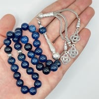 سبحه عقيق كحلي مخلوط