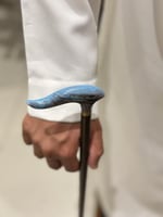 عصا مقبض قرن فيروزي مخلوط صغير