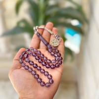 سبحه بكلايت بنفسجي شفاف فاتح