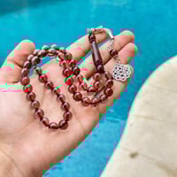 سبحه بكلايت شفاف خيط احمر