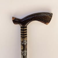 عكاز ابانوس تطعيم فضه ونحاس