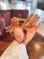 سبحه زعفراني كهرماني شفاف تفصال