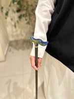 عصا مقبض كحلي مخلوط كبير