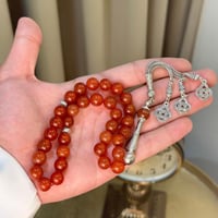 سبحه عقيق برتقالي