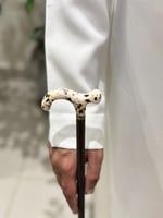 عصا مقبض ابيض ملون صغير