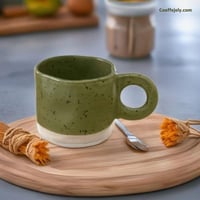 كوب سيراميك مميز لون اخضر