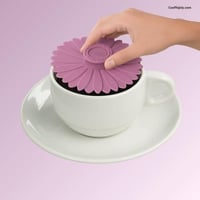 غطاء كوب سيلكون لون ارجواني