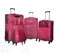 شنط سفر مكونة من اربع قطع مصنوعة من القماش