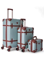 طقم شنط سفر فايبر بتصميم أسطواني