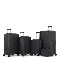 طقم شنط سفر ضد الكسر من AVIATOR مكون من 5 قطع مع ش...