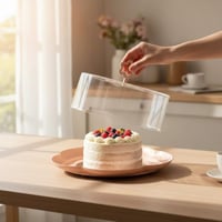 صحن تقديم بغطاء اكرليك