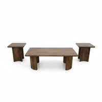 طقم طاولة هندي خشب بني غامق