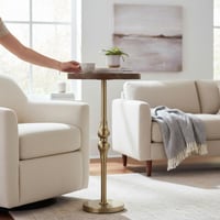 طاولة خدمة خشب هندي ذهبي