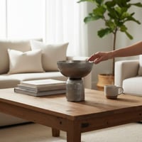 صحن تقديم استيل بقاعدة هندي