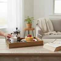 طقم طوفرية خشب بمقبض حديد هندي