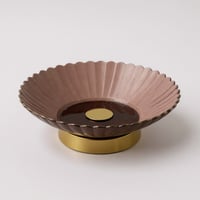 صحن تقديم زجاج بقاعدة