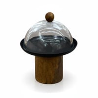 صحن تقديم بغطاء زجاج هندي