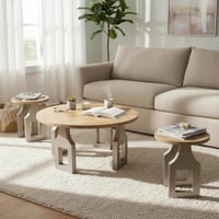 طقم طاولة خشب ارجل حديد فضي هندي