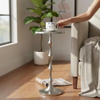 طاولة خدمة هندي حديد فضي