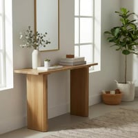 كونسول خشب بني فاتح