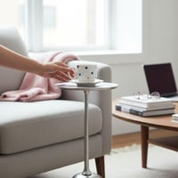 طاولة خدمة هندي حديد فضي