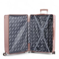 طقم حقائب سفر صلبة بتصميم الألومنيوم الأنيق - 3 قط...