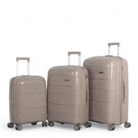 طقم حقائب سفر - مكون من 3 قطع - مصنوع من البولي بر...