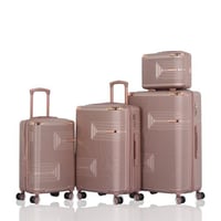 شنط سفر صلبة - مكون من 4 قطع يشمل حقيبة يد - بكفرا...