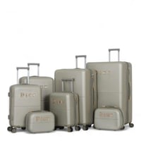 طقم شنط 7 قطع يشمل 5 شنط تروللي وشنطتين للمكياج -ب...