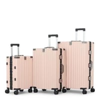 طقم حقائب سفر فاخر من الألمنيوم: متانة وأناقة لا ت...