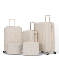 طقم شنط 5 قطع يشمل 3 شنط تروللي وشنطتين للمكياج -ب...