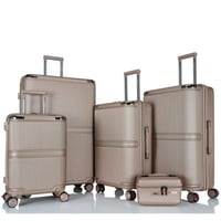 طقم حقائب سفر ودبش عرايس 5 قطع فاخرة بخامة ABS