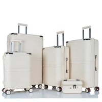 طقم حقائب سفر ودبش عرايس 5 قطع فاخرة بخامة ABS