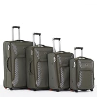 طقم حقائب سفر بعجلات، 4 قطع - Green