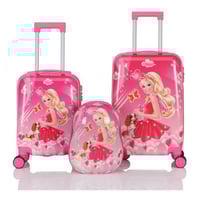 طقم شنط أطفال باربي 3 قطع – تصميم كرتوني وردي أنيق...