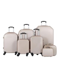 طقم شنط سفر - مكون من 7 قطع يشمل 5 شنط تروللي وشنط...