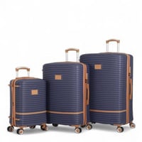 طقم حقائب سفر فاخر ومتين - 3 قطع من البولي كربونات...