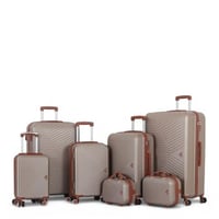 طقم حقائب سفر دبش عروسة - مكون من 7 قطع يشمل 5 شنط...