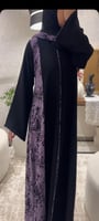 عبايه كلوش على تدخيله بنفسجي مع اسود-888