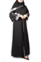 عبابه نص كلوش كسرات بالخلف-127