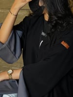 عبايه فرنسي دبل فيس بقماش بلاك بيري