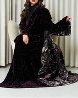 عبايه مخمل مكسر مبطن(الخلف) بشيفون مخمل_895