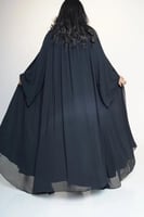 عبايه كلاسيكيه شيفون مبطن بقماش بلاك بيري-144